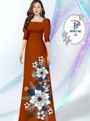 Vải Áo Dài Hoa In 3D AD MTAD362 34